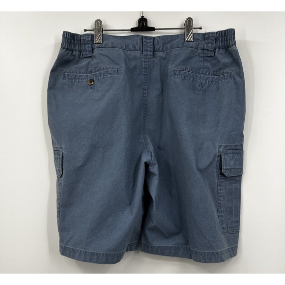 LL Bean Shorts Mens 36 Blue Cargo Double L Natural Fit Flat‎ Front Casua - Picture 5 of 8